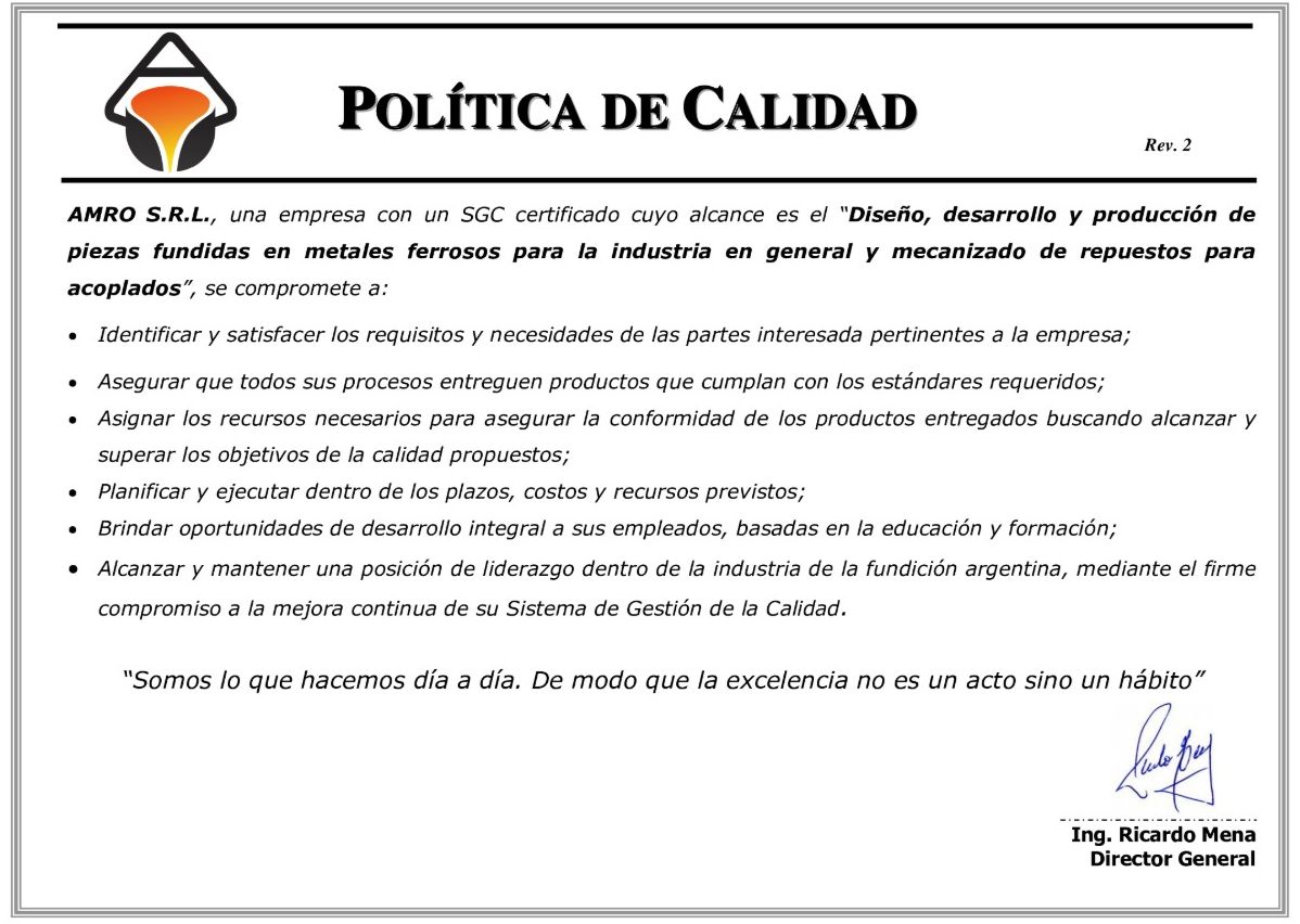 politicas de calidad